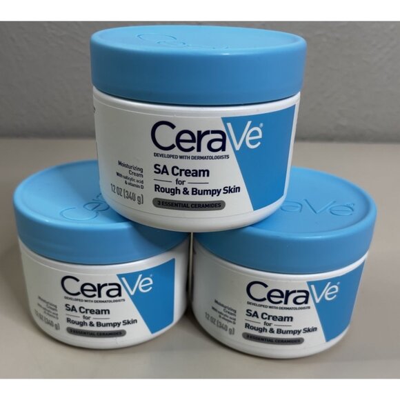 CeraVe SA Cream (Lot Of 3) Rough & Bumpy 12 Oz Each NEW - Picture 1 of 3